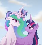  akeahi day equine female feral friendship_is_magic group hair horn mammal multicolored_hair my_little_pony open_mouth outside pink_eyes princess_celestia_(mlp) purple_eyes smile teeth tongue twilight_sparkle_(mlp) winged_unicorn wings 