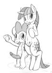  2013 black_and_white cutie_mark dragon duo equine erection female feral friendship_is_magic fur hair horn mammal monochrome my_little_pony penis scalie simple_background sketch spike_(mlp) tg-0 twilight_sparkle_(mlp) unicorn white_background 