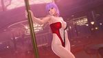  3d ayane_(doa) breasts dead_or_alive dead_or_alive_xtreme_3_fortune dead_or_alive_xtreme_beach_volleyball large_breasts ninja_gaiden official_art pole_dancing purple_hair solo 