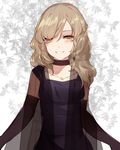  alternate_costume black_dress black_gloves blonde_hair braid cape choker collarbone dress elbow_gloves formal gloves grin hillly_(maiwetea) kirisame_marisa long_hair looking_at_viewer see-through shawl single_braid sleeveless sleeveless_dress smile solo touhou wavy_hair yellow_eyes 