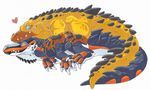  &lt;3 2016 ambiguous_gender blue_eyes blue_scales crocodile crocodilian cuddling dnk-anais feral feral_on_feral marker_(artwork) orange_eyes orange_scales reptile scales scalie traditional_media_(artwork) 