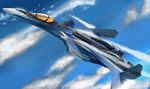  airplane canards cloud condensation_trail day flying i.t.o_daynamics macross macross_delta mecha realistic science_fiction variable_fighter vf-31 vf-31j 
