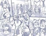  anthro anthrofied bath breasts butt cleavage clothed clothing comic equine female friendship_is_magic group horn kayla-na mammal monochrome my_little_pony nude panties rarity_(mlp) twilight_sparkle_(mlp) underwear unicorn water wet 