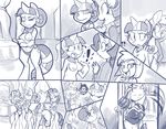  anthro anthrofied breasts clothed clothing comic earth_pony equine female friendship_is_magic group horn horse kayla-na mammal monochrome my_little_pony nipples panties pinkie_pie_(mlp) pony rarity_(mlp) topless twilight_sparkle_(mlp) underwear unicorn 