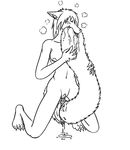  anthro autopenetration breasts canine dildo dripping drooling female klizzy line_art make_out mammal masturbation nipples penetration pussy_juice riding saliva sex_toy solo tail_mouth 