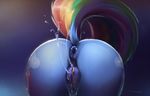  2016 anus butt cutie_mark dock equine female friendship_is_magic hi_res horse mammal multicolored_tail my_little_pony pony pussy pussy_juice rainbow_dash_(mlp) rainbow_tail rear_view solo viwrastupr 