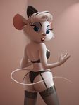  clothing kittymouse legwear letmebegoodtoyou lingerie mammal miss misskitty misskittymouse mouse pinup pose rodent showgirl stockings 