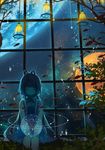  animal branch dress earth fish highres jpeg_artifacts lantern leaf long_hair luo_tianyi night planet shintani solo space star_(sky) sun tree vocaloid vocanese 