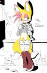  2014 anthro canine english_text erection fox fuck_penders male mammal miles_prower penis prostitution slashysmiley solo sonic_(series) text 