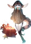  anthro clothed clothing cute dragon fangs female hi_res hihikori open_mouth simple_background smile solo standing teeth tongue white_background 