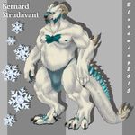  bear bernard clothing dragon hybrid loincloth male mammal polar_bear scar simona solo standing tagme 