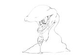  camel_(dansen) drooling monochrome monster no_humans original skull 