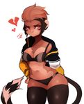  &lt;/3 bra clothed clothing cookie_(geekidog) digital_media_(artwork) ear_piercing english_text female geekidog jacket legwear looking_at_viewer mammal monkey panties piercing portrait pouting primate simple_background solo stockings text three-quarter_portrait underwear white_background 