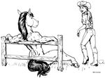  1993 boots clothing doug_winger equine female footwear horse human male mammal pose 