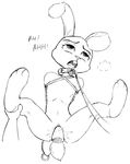  &lt;3 alec8ter anthro bdsm black_and_white bondage bound collar collar_tag disney duo english_text female first_person_view flat_chested hands_behind_back judy_hopps lagomorph leash legs_up lying male male/female mammal monochrome nude on_back orgasm penetration pussy_juice rabbit sex solo_focus sound_effects spread_legs spreading submissive text vaginal vaginal_penetration writing zootopia 
