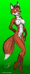  1994 anthro breasts canine doug_winger female fox fur mammal nipples orange_fur 