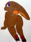  anthro at butt cute female fur invalid_tag lagomorph mammal nude pussy rabbit traditional_media_(artwork) viewer 