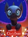  2018 animated armor christmas english_text equine female feral friendship_is_magic helmet holidays horn looking_at_viewer mammal my_little_pony nightmare_moon_(mlp) rodrigues404 solo text unicorn 