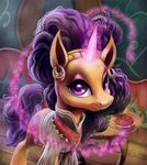 2016 clothing equine female friendship_is_magic hair horn mammal my_little_pony piercing portrait purple_hair saffron_masala_(mlp) solo tsitra360 unicorn 