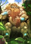  animal_genitalia anthro balls beard belly biceps big_balls big_penis black_nose body_hair bottomless bracelet brown_hair chair clothed clothing erection facial_hair feline fur gem grass hair hairy hand_on_stomach hawtcherry huge_penis humanoid_penis jewelry leaf lion looking_at_viewer male mammal manly mask mature_male musclegut muscular muscular_male nature nipples nude outside partially_retracted_foreskin pecs penis plant pose sitting solo stone sun sunlight tan_fur throne topless tree uncut vein veiny_penis vines 