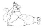  2016 anthro balls big_balls bulge caprine cock_vore dragon fur furred_dragon goat horn huge_balls huge_penis hyper hyper_balls hyper_penis kingly_(artist) kingly_(character) male mammal penis scalie tagme thick_tail thick_thighs uncut vein veiny_penis vore wide_hips windy_(character) 