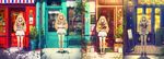  blonde_hair blush dualscreen flowers food long_hair night original photoshop shorts sunset yellow_eyes yohan12 