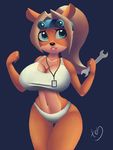  anthro bandicoot big_breasts breasts cleavage clothed clothing coco_bandicoot crash_bandicoot_(series) female mammal marsupial panties sexy_doll solo underwear video_games 