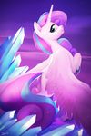  2016 aged_up equine feathered_wings feathers female feral flurry_heart_(mlp) friendship_is_magic hair hi_res horn imalou long_hair looking_at_viewer mammal multicolored_hair my_little_pony smile solo two_tone_hair winged_unicorn wings 