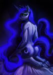  animal_humanoid anthro breasts brendavid butt crown equine equine_humanoid fabric female friendship_is_magic glowing hooves horn horse humanoid looking_at_viewer mammal mane my_little_pony nipples nude pinup pose princess_luna_(mlp) tiara 