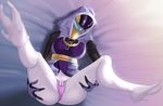  alien breasts butt clothed clothing female glowing glowing_eyes humanoid lying mass_effect not_furry on_back panties partially_clothed pussy quarian solo spread_legs spreading tali&#039;zorah throat_(artist) underwear video_games 