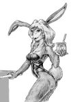  anthro doug_winger female hair lagomorph mammal monochrome rabbit solo 