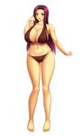  ameoto breasts huge_breasts long_hair purple_hair sakaki_ryouko shokugeki_no_souma solo swimsuit 