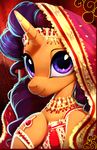  2016 absurd_res clothed clothing equine female feral friendship_is_magic hair hi_res hooves horn imalou long_hair looking_at_viewer mammal my_little_pony purple_hair saffron_masala_(mlp) smile solo unicorn 