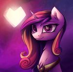  &lt;3 2016 abstract_background equine feral friendship_is_magic fur hair horn jewelry lyra-senpai mammal multicolored_hair my_little_pony necklace pink_fur princess_cadance_(mlp) purple_eyes smile solo unicorn 