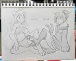  anthro breasts canine claws cleavage clothed clothing duo female fur hair keidran mammal markings midriff navel nyna pawpads raine_(twokinds) robe smile socks_(marking) spread_legs spreading toe_claws tom_fischbach twokinds 