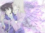  agatsuma_soubi animal_ears aoyagi_ritsuka artist_request bandages cat_ears face_grab hug hug_from_behind long_sleeves loveless male_focus multiple_boys wallpaper 