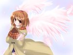  bangs highres kanon long_sleeves solo tsukimiya_ayu wallpaper wings yuuki_eishi 