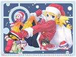  2004 artist_request calendar_(medium) christmas december hat long_sleeves santa_costume santa_hat sasamori_karin solo to_heart_2 wallpaper 