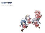  chibi hiiragi_kagami hiiragi_tsukasa izumi_konata lucky_star takara_miyuki white yoshimizu_kagami 