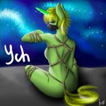  anthro bdsm bondage bound breasts cute equine eyesclosed horn horse invalid_tag mammal mask muzzle_(disambiguation) my_little_pony pony solo stirren submissive unicorn ych 