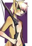  anthro archery canine featureless_crotch looking_at_viewer male mammal naomy nude simple_background smile solo 