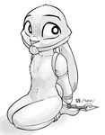  alec8ter ball_gag bdsm bondage bound buckteeth convenient_censorship disney drooling ears_down flat_chested gag greyscale hands_behind_back judy_hopps kneeling lagomorph mammal monochrome nude rabbit saliva simple_background submissive teeth white_background zootopia 