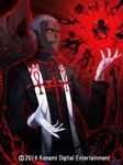  cthulhu_mythos dark_skin dark_skinned_male eldritch_abomination gloves male_focus mazeran multiple_persona nyarlathotep priest red_eyes shining_trapezohedron shintouki_zeusmakhia white_gloves white_hair 