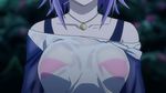  animated animated_gif bouncing_breasts bra breasts heavy_breathing large_breasts rosario+vampire see-through shirayuki_mizore solo wet_clothes wet_shirt 