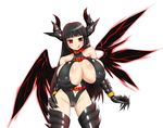  big_breasts black_hair blind_penguin blush breasts camel_toe claws clothed clothing demon erect_nipples female hair hand_on_hip horn huge_breasts humanoid long_hair nipple_slip nipples not_furry pose pussy red_eyes sheer_clothing skimpy solo succubus tight_clothing tongue tongue_out translucent transparent_clothing wings 