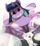  anal anal_penetration balls bulge cum cum_in_ass cum_inside equine erosky female friendship_is_magic horn horse looking_at_viewer male male/female mammal my_little_pony penetration penis pussy text twilight_sparkle_(mlp) 