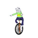  asriel_dreemurr caprine clothed clothing dat_boi fur goat long_ears male mammal meme shinrai-fidelis solo sweater undertale unicycle video_games white_fur 