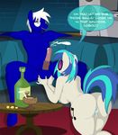  alcohol anthro anus areola balls beverage big_breasts breasts butt cum cum_inside ejaculating el-loko fan_character fondling food friendship_is_magic my_little_pony nightclub nipples nude orgasm penis pussy stereo text vinyl_scratch_(mlp) 