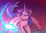  2016 equine feathered_wings feathers female feral flying friendship_is_magic glacierclear hair horn mammal my_little_pony purple_eyes solo twilight_sparkle_(mlp) winged_unicorn wings 