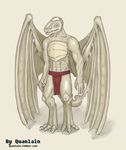  animal_humanoid clothing dahl dragon dragon_humanoid humanoid loincloth muscular quanlain scales solo white_skin wings yellow_eyes 